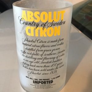 🍸Absolut Citron glass bottle chiller